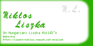 miklos liszka business card